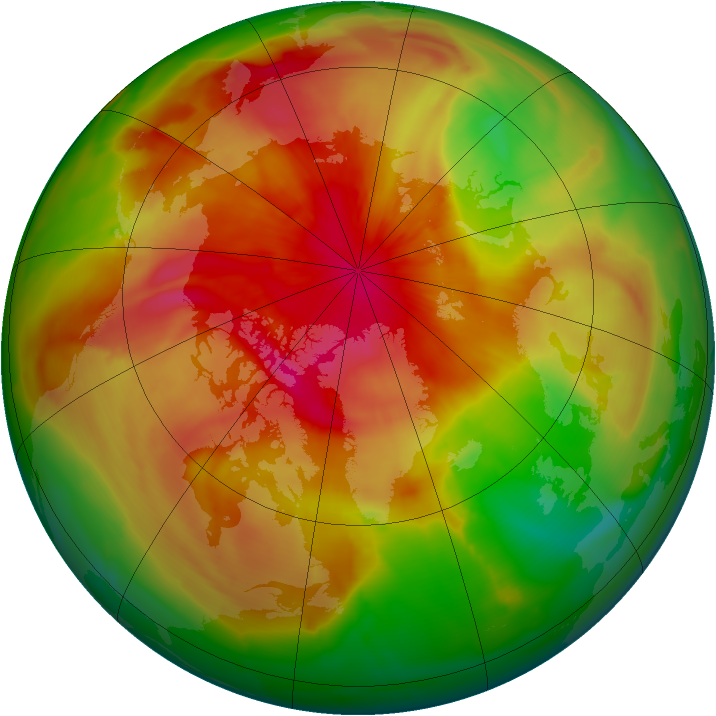 Arctic ozone map for 05 April 2015